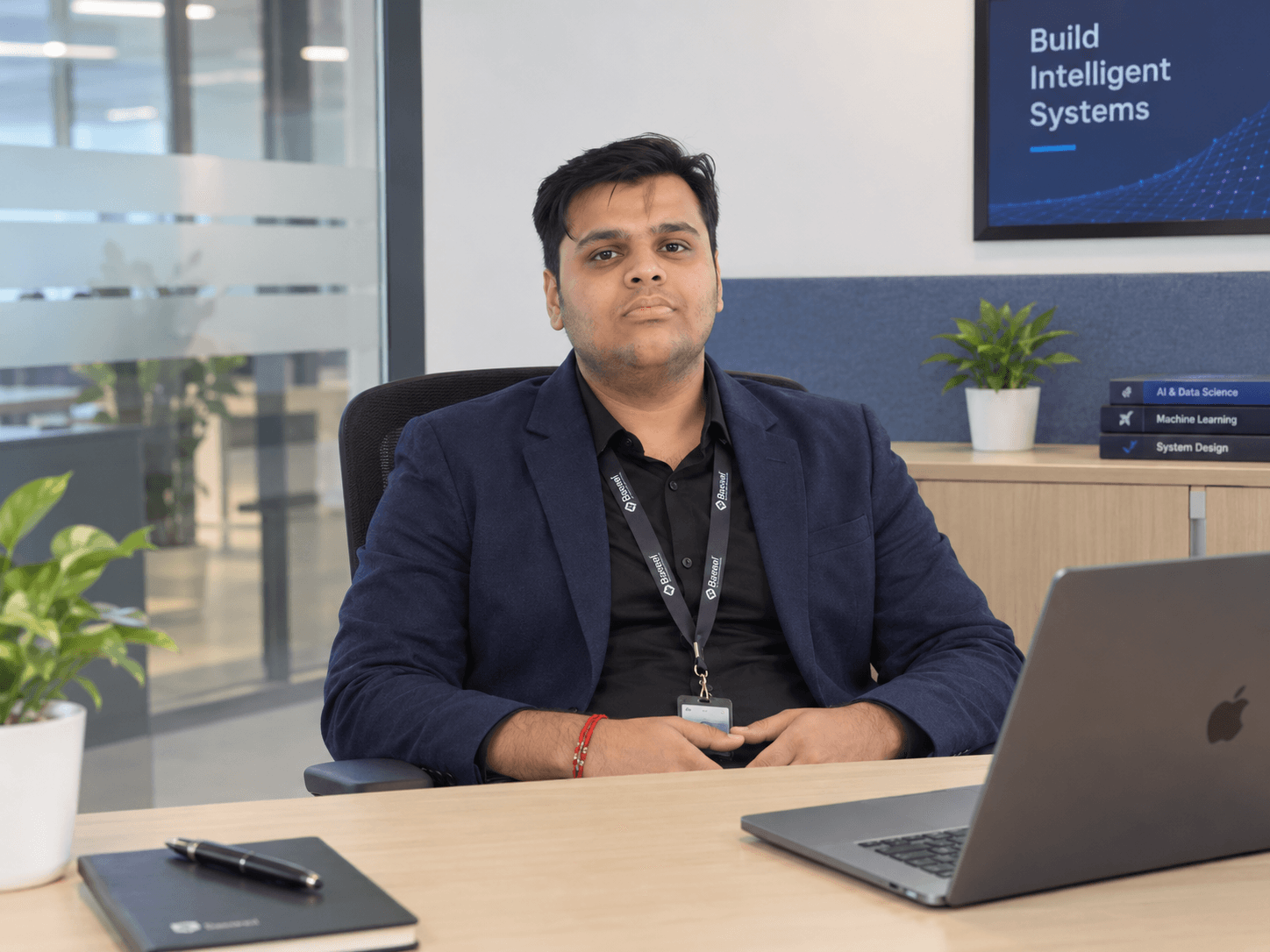 Akshay Panchal at his desk